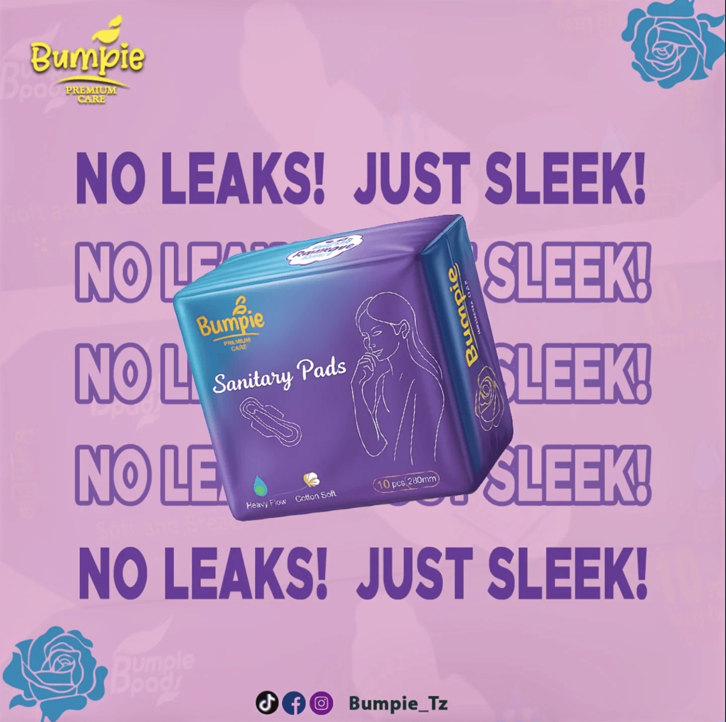 Bumpie sanitary pads visual