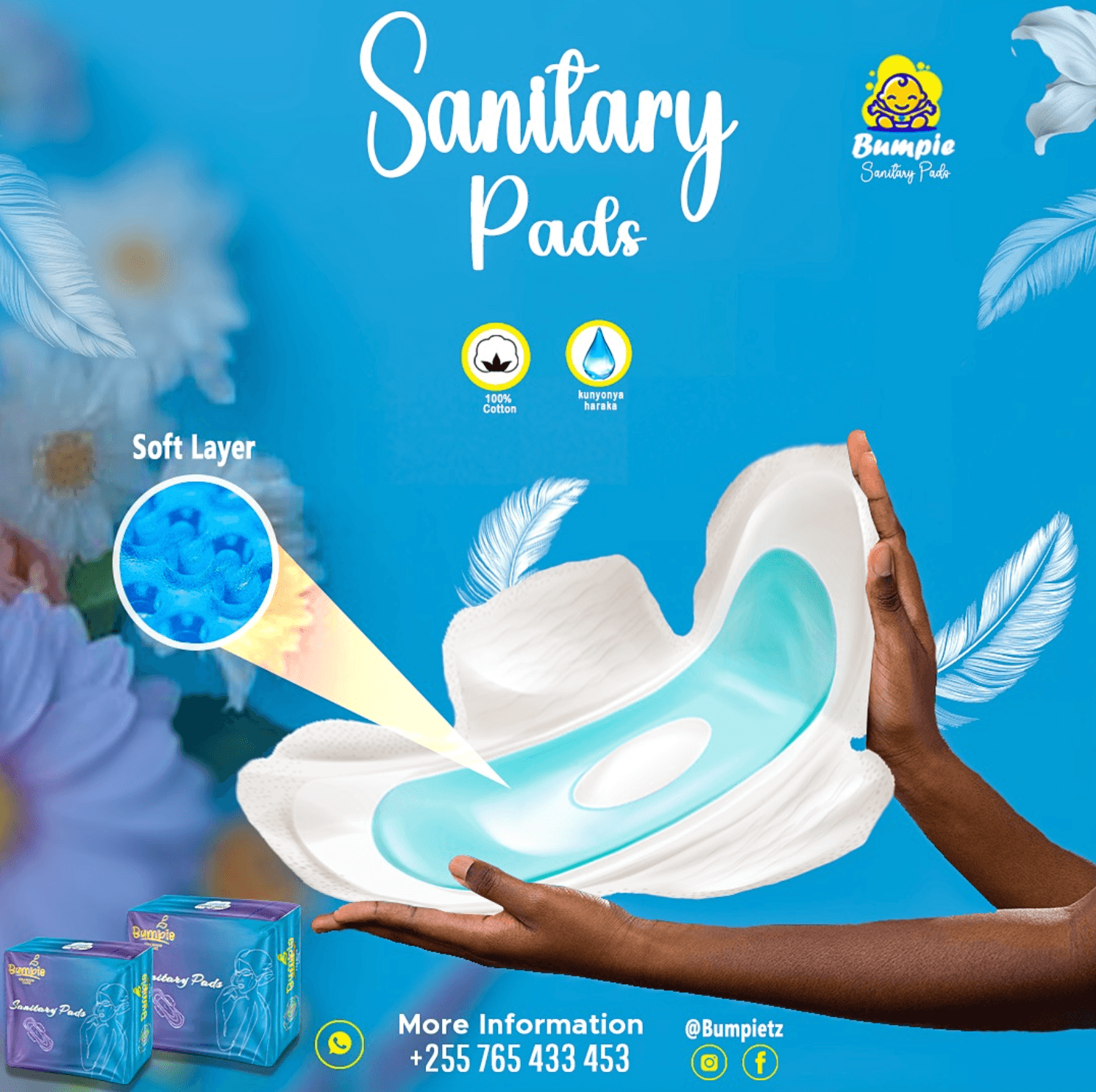Bumpie sanitary pads pack